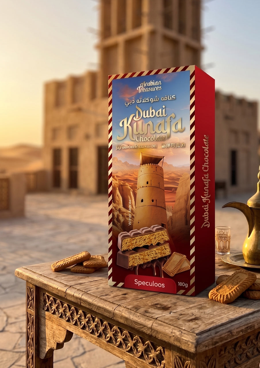 Kunafa Speculoos Chocolate 160g – Arabian Treasure