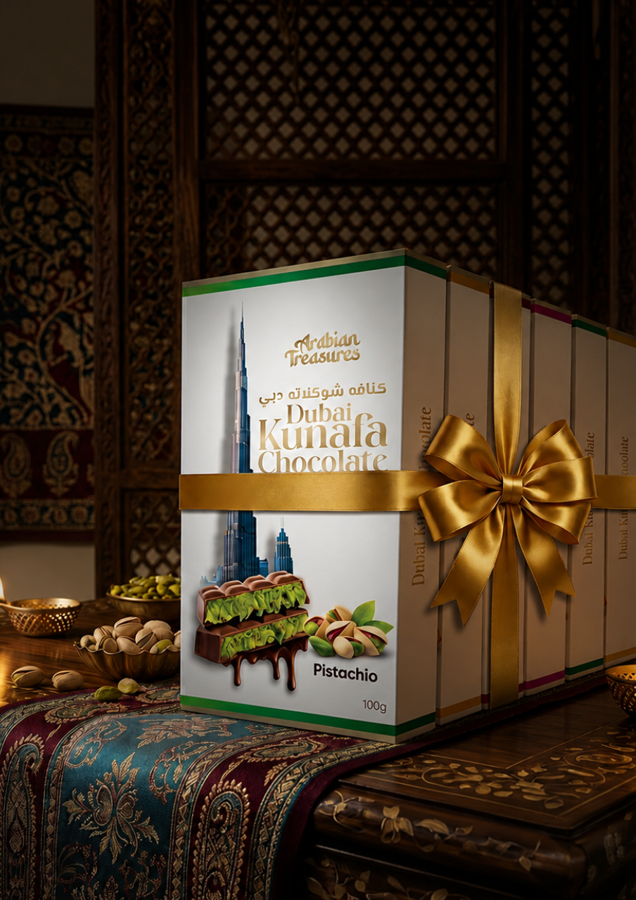 Arabian Treasures Pistachio Chocolate – 10 x 100g Pack (Value Deal)